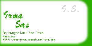 irma sas business card